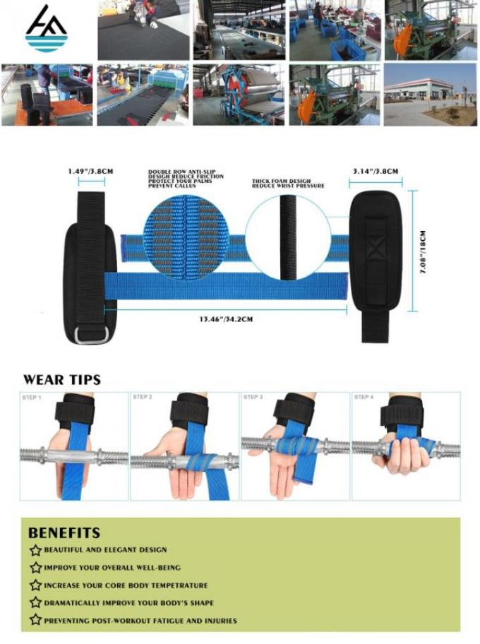 Baumwollanhebende Bügel Crossfit-Handgelenk-Unterstützung mit Gewichtheben-Gurt